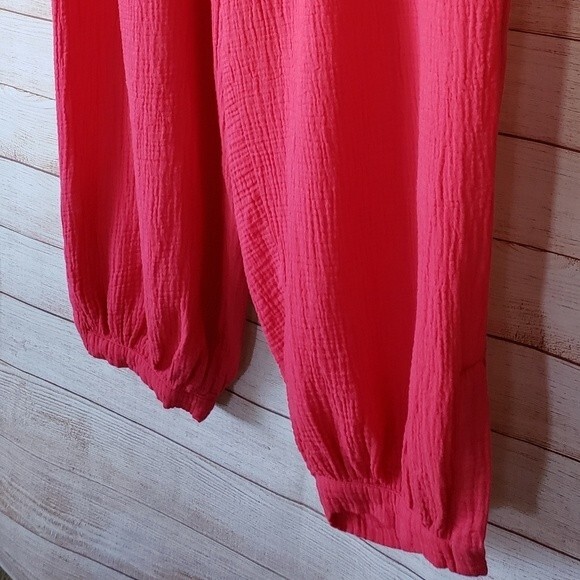 Saturday Sunday Anthropologie Wrinkle Elasticated Waist Jogger Pants w/Pockets - Picture 4 of 10